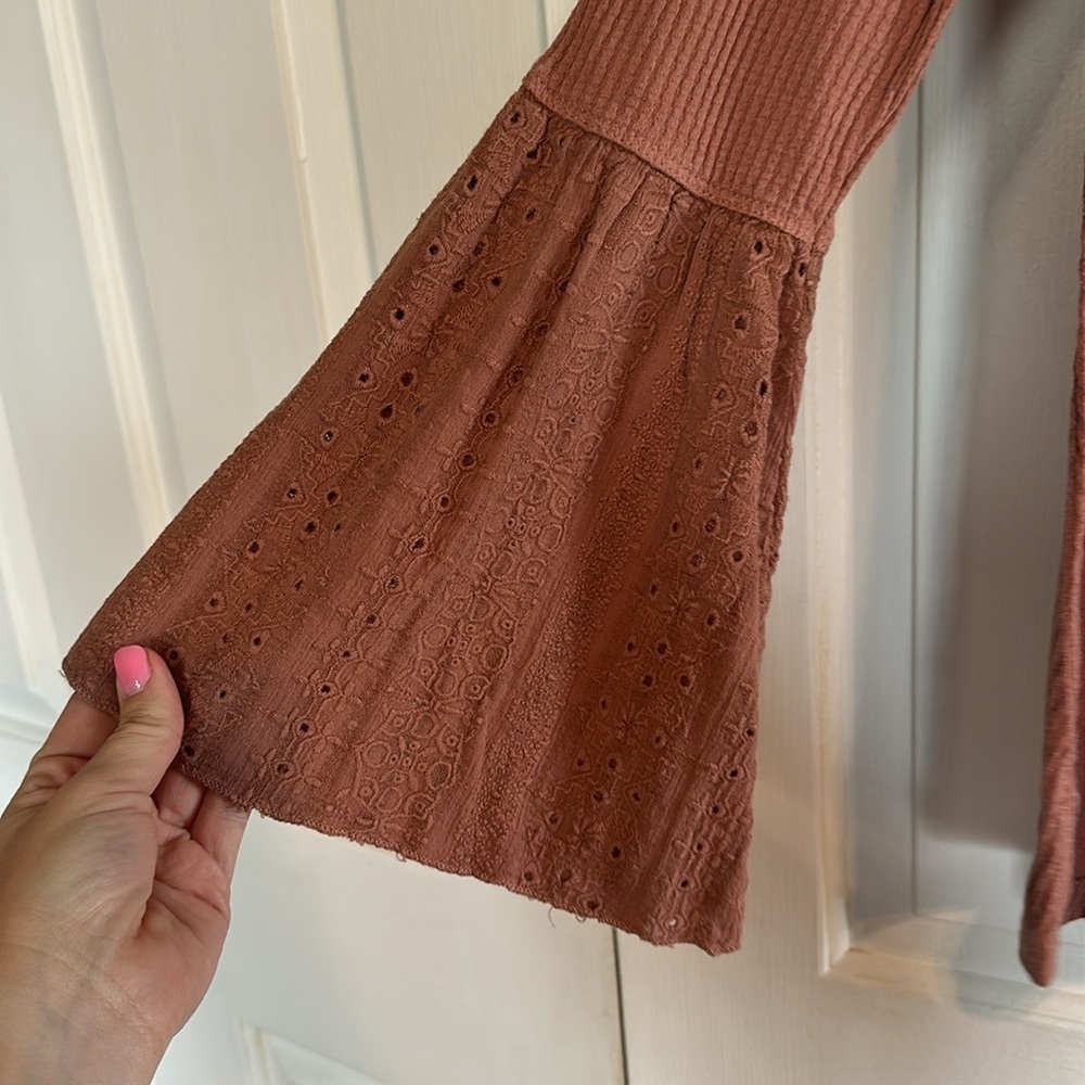 Free People Mauve Long sleeve top size XS - Picture 3 of 4